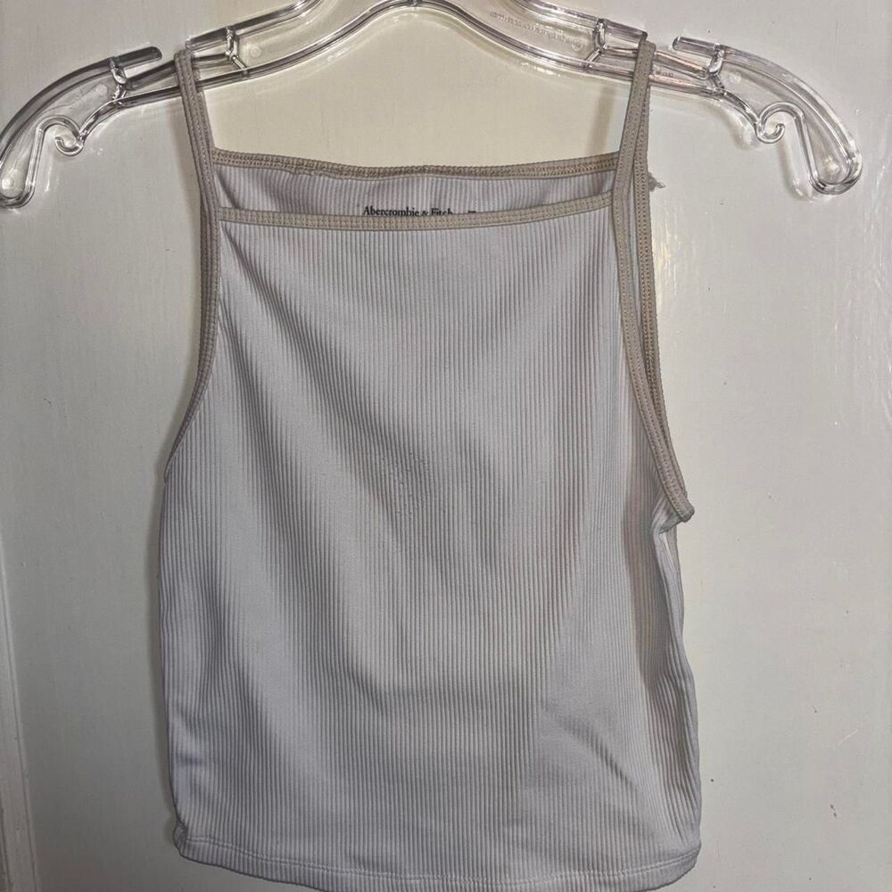 Abercrombie-fitch Women's White and Cream Vest